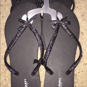 Ribbon wrapped Flip flops